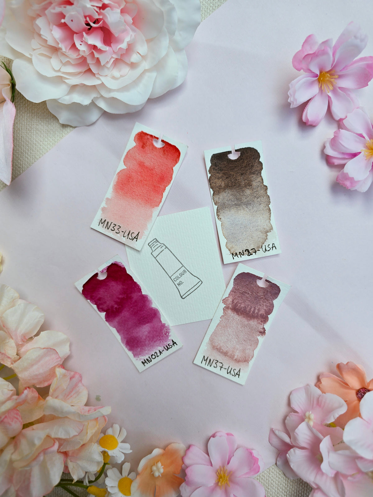 MNcolors-Set: Apple Cider 4 x 1/2 Napf - handgemachte Aquarellfarben