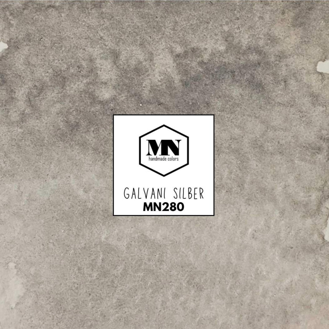 MN280 - Glitzer Galvani Silber - MNcolors handgemachte Aquarellfarben