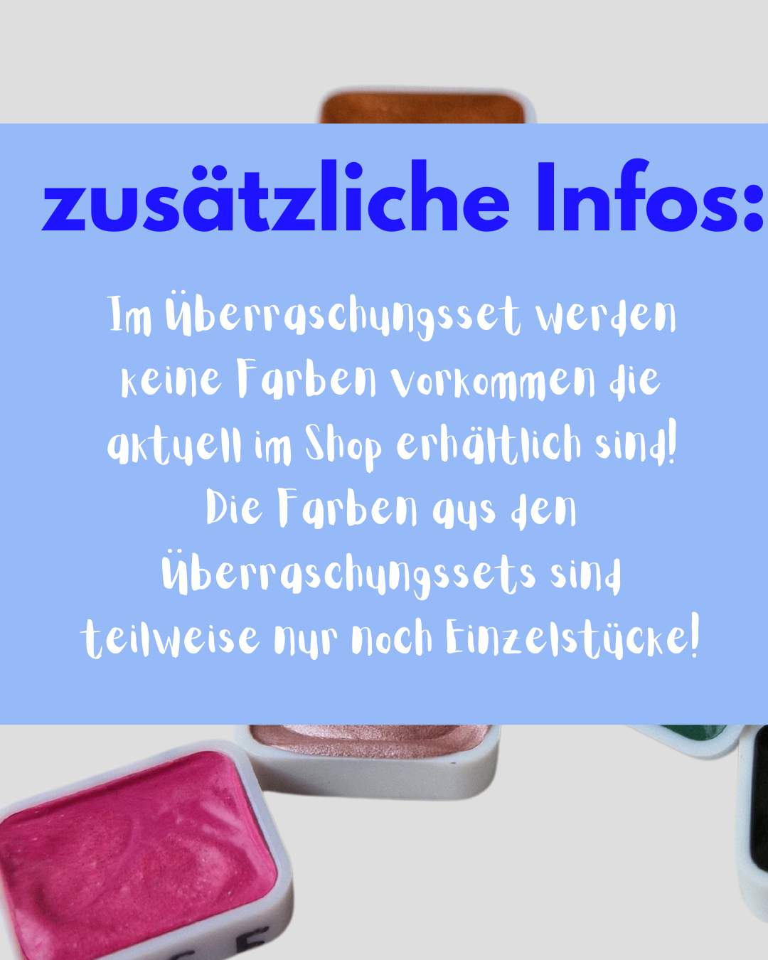 Überraschungsset MNcolors - 3 Farbtöne - handgemachte Aquarellfarben