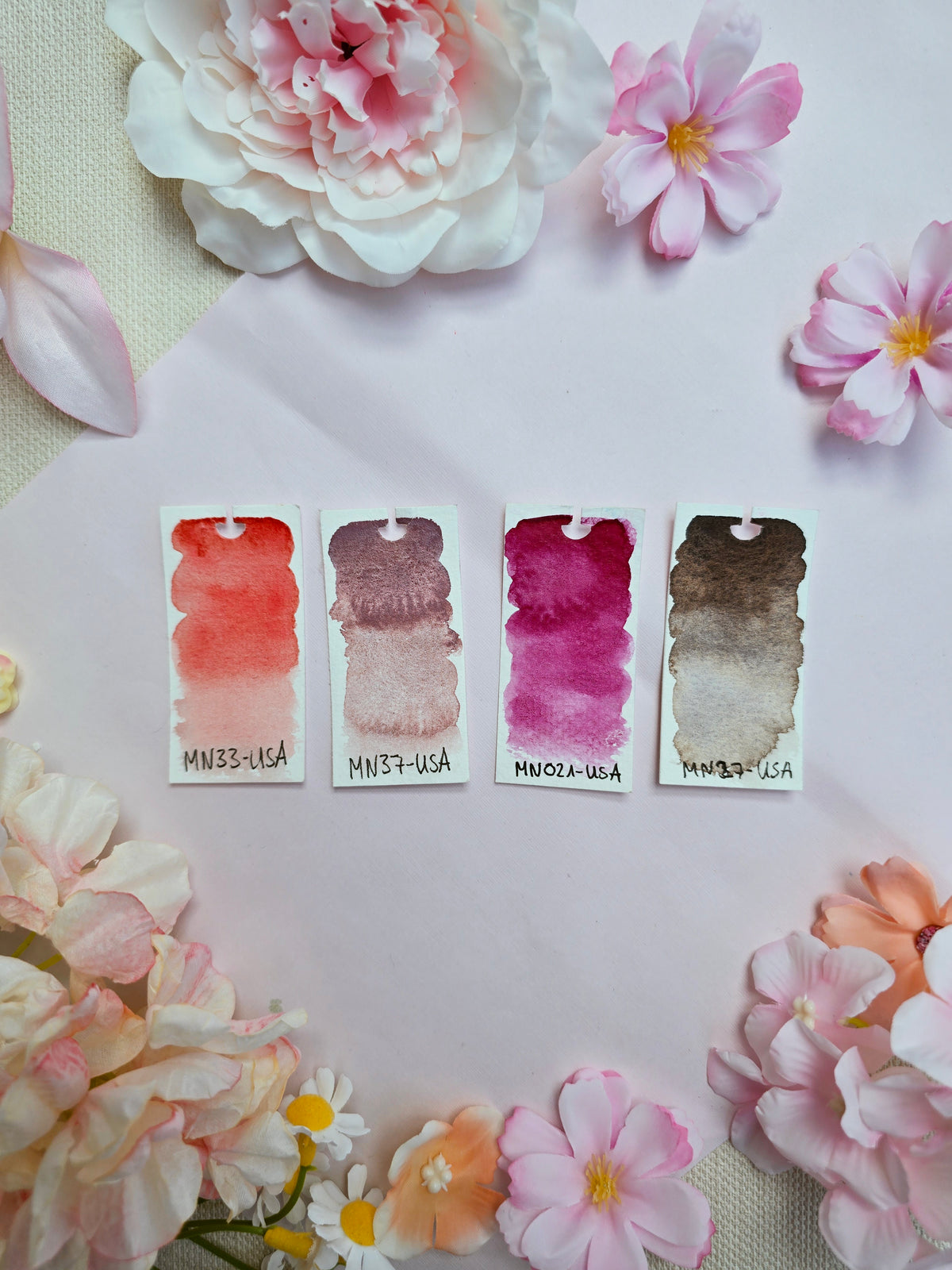 MNcolors-Set: Apple Cider 4 x 1/2 Napf - handgemachte Aquarellfarben