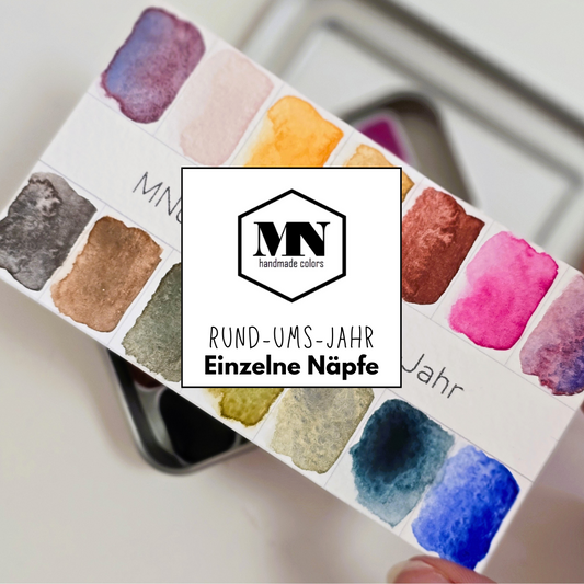 MNcolors - Rund-Ums-Jahr: Einzelne Näpfe - handgemachte Aquarellfarben