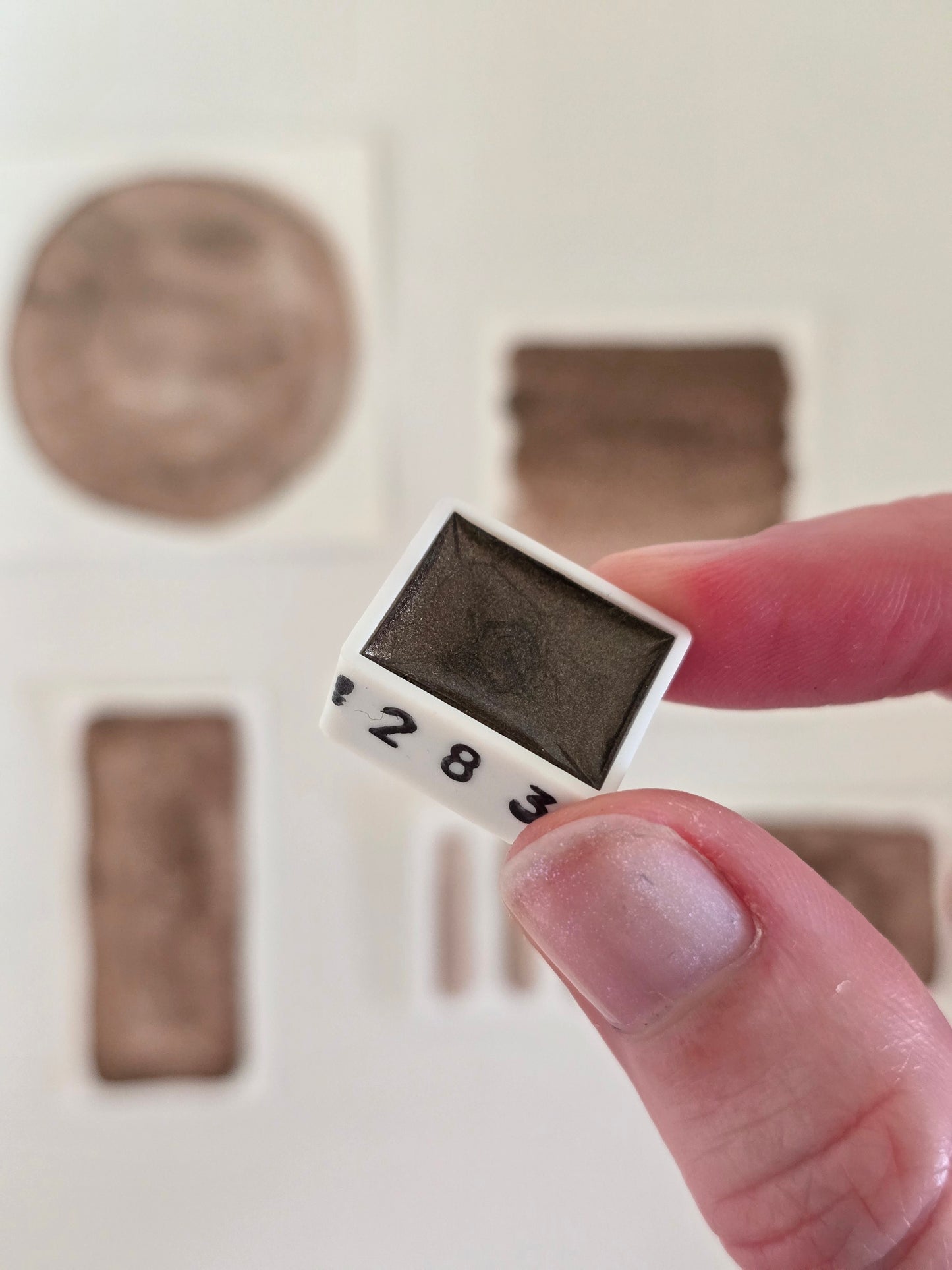 MN283 - Glitzer Stannum Bronze  - MNcolors handgemachte Aquarellfarben